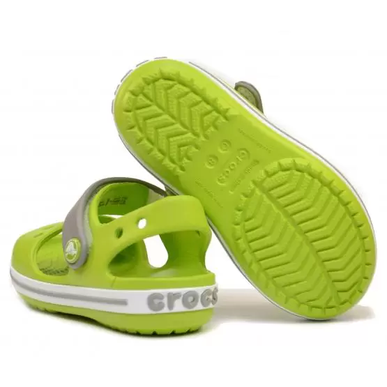 Сандалі для хлопчиків Crocs (НЕМАЄ У НАЯВНОСТІ) crocband sandal kids volt green/smoke relaxed fit 12856-3K9