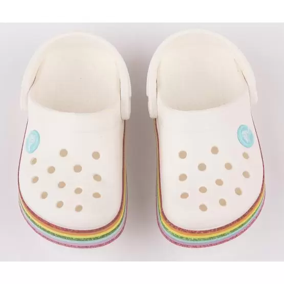 Сандалі для дівчинки Crocs Crocband Rainbow Glitter Cllg K White 206151-100