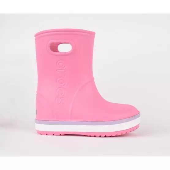 Чобітки Crocs Crocs crocband rain boot k pink lemonade/lavander 205827-6QM