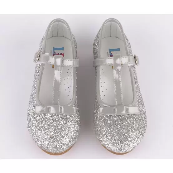 Туфлі з глітером для дівчинки LIYA 2020-18 silver