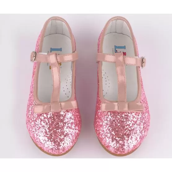 Туфлі з глітером для дівчинки  LIYA 2020-16 pink