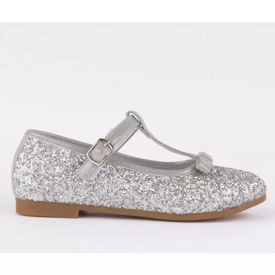 Туфлі з глітером для дівчинки LIYA 2020-18 silver