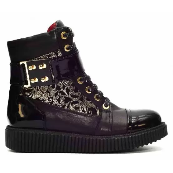 Демісезонні черевики чорного кольору для дівчаток Tiflani 25F 685S (155-02-178)